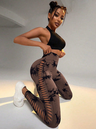 Cutout Hip Raise High Waist Leggings