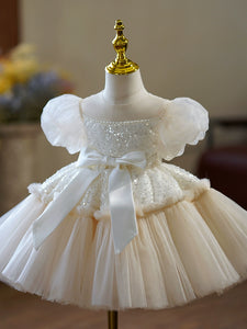 Puffed Short-sleeve Princess Dress