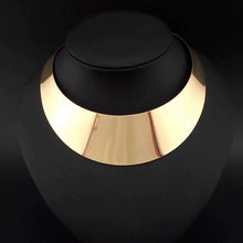 Exaggerated Metal Choker Necklace and Bracelet