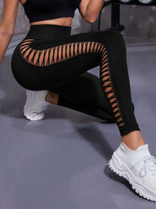 Cutout Hip Raise High Waist Leggings