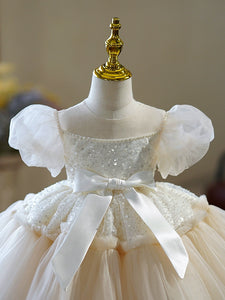 Puffed Short-sleeve Princess Dress