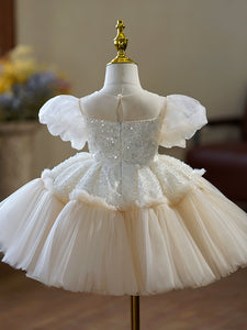 Puffed Short-sleeve Princess Dress