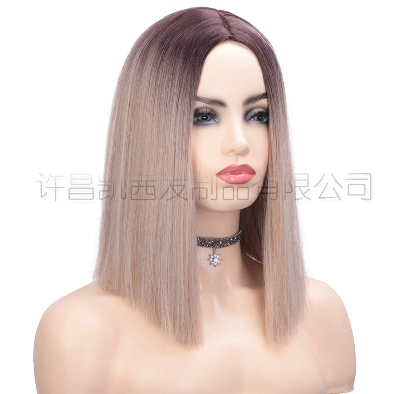 Colorful Short Straight Hair Wig