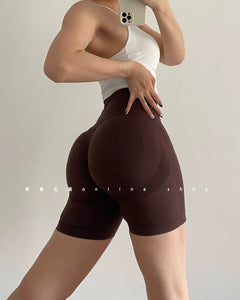 Hip Raise High Waist Belly Contracting Running Training Shorts