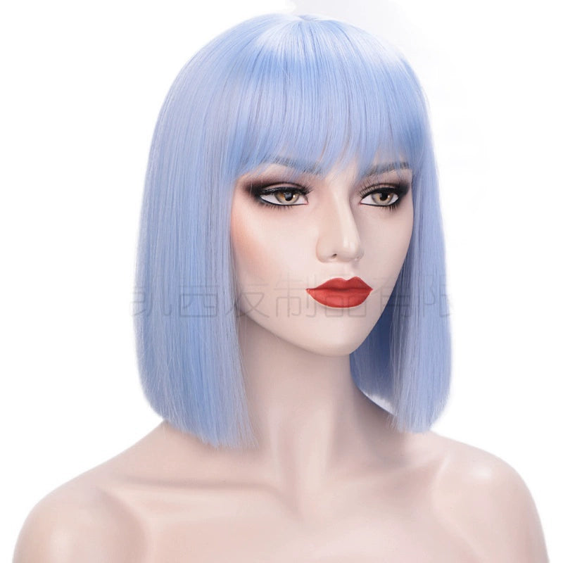 Colorful Short Straight Hair Wig