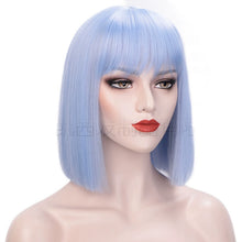 Colorful Short Straight Hair Wig