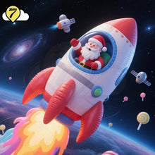 10FT Giant Christmas inflatable Santa Claus with Rocket