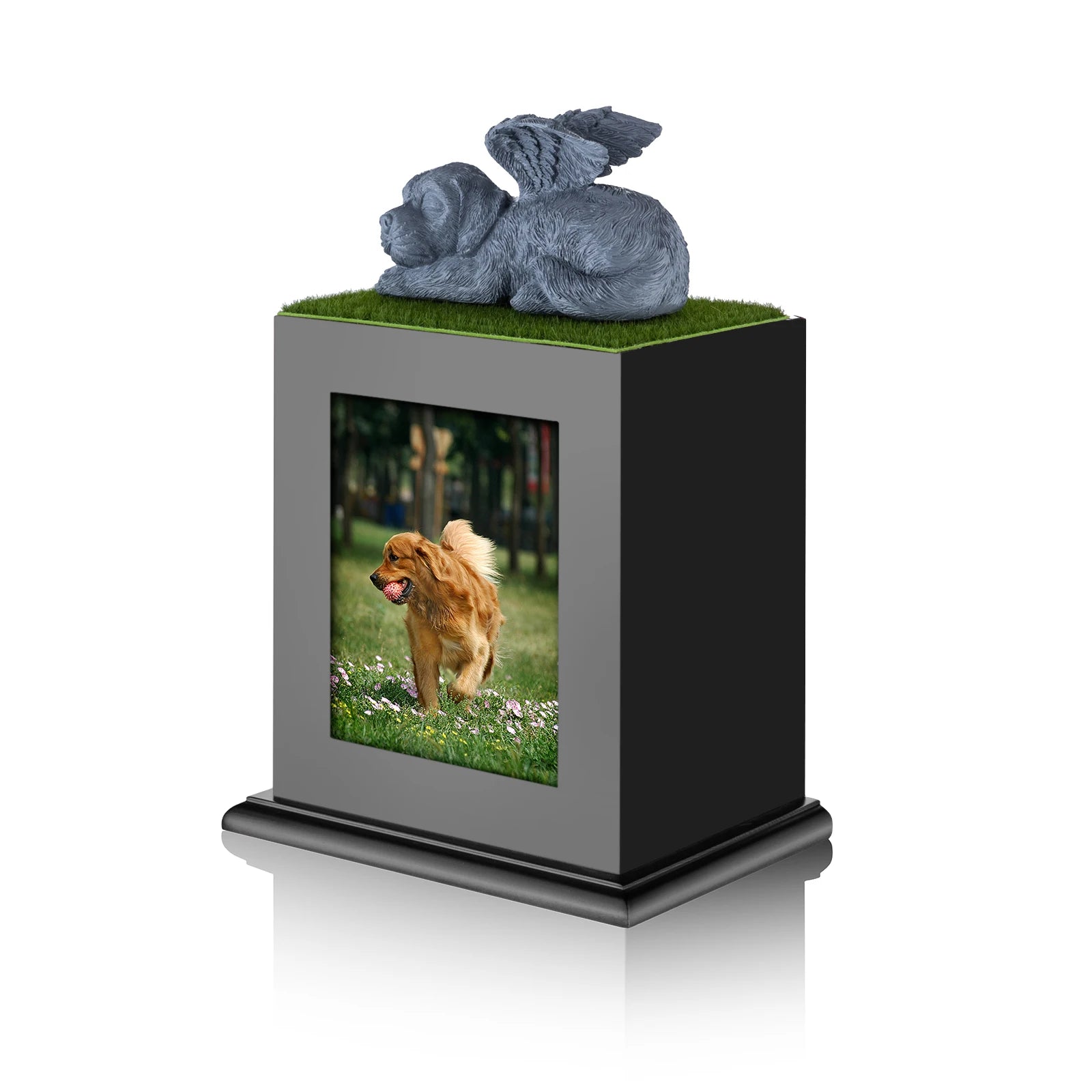 Large Cremation Photo Box Wood Keepsake Memorial Urn