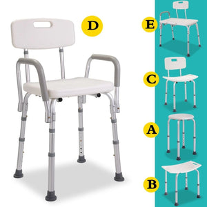 Detachable Backrest Adjustable Shower Chair