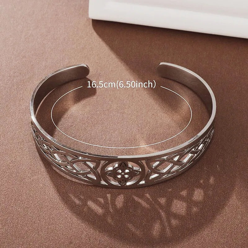 Witch Knot Cuff Stainless Steel Bracelet