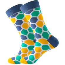 Happy Colorful Striped Combed Cotton Socks