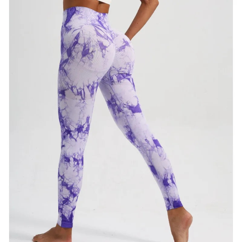 Seamless Tie Dye High Waist Leggings
