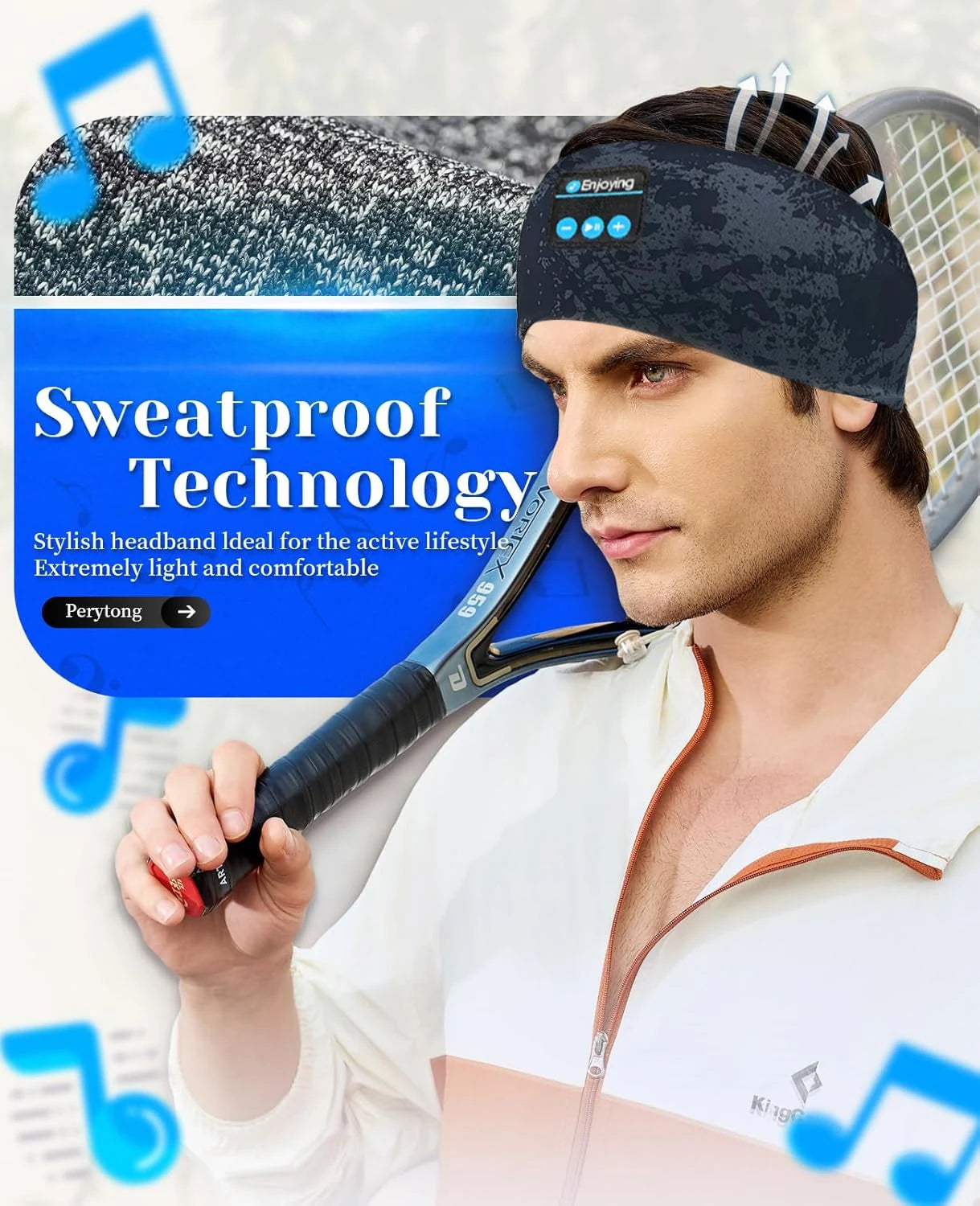 Bluetooth Elastic Wireless Headphones Headband