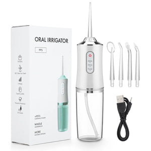 Portable Water Flosser Teeth Cleaner with 4 Tips