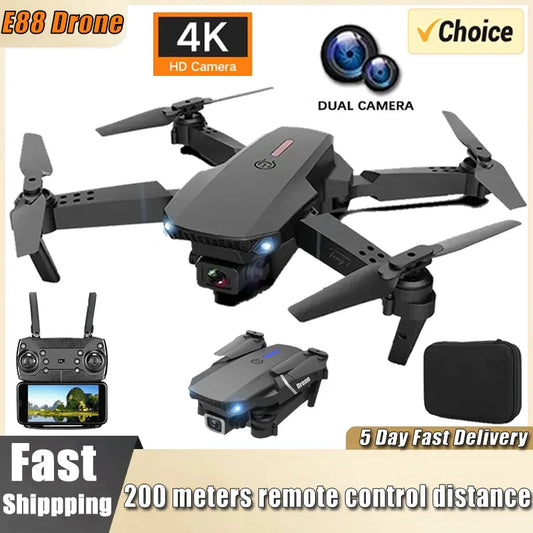 E88 4K Wide-Angle HD 1080P Camera WiFi FPV Height Hold Foldable RC Drone
