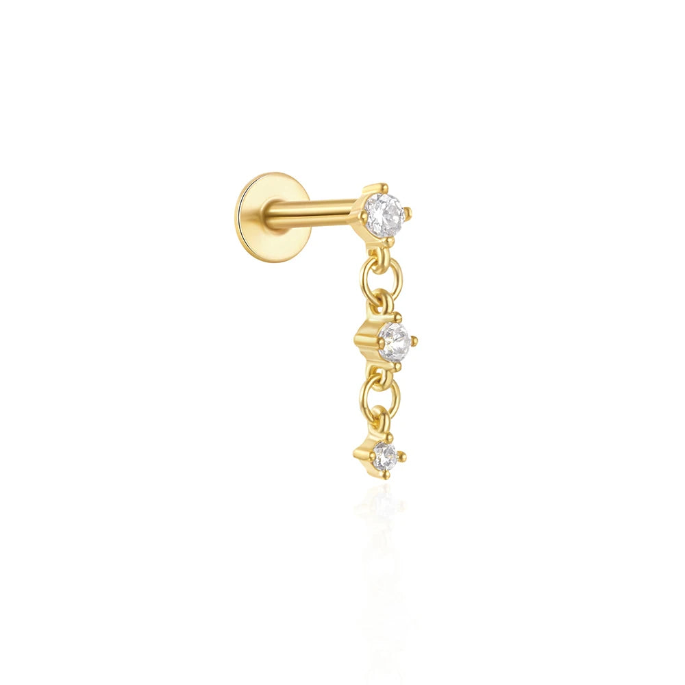 CANNER Simple Flat Head Pierced Stud Earrings