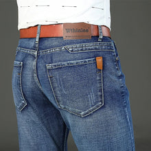 2-piece Set  WhinLEE Black and Blue Business Elite Micro Elastic Straight Leg Multi-craft Jeans