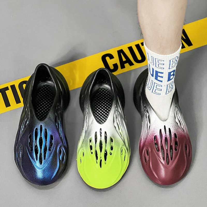 Beach Hole Anti Slip Tie Dyed Designer Shoes