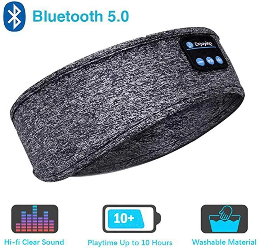 Bluetooth Thin Soft Elastic Comfortable Wireless Headband  Headset