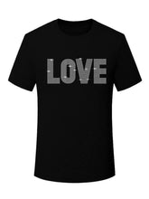 Rhinestone Embellished Love T-shirt