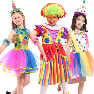 Circus Clown Multicolor Fancy Costume