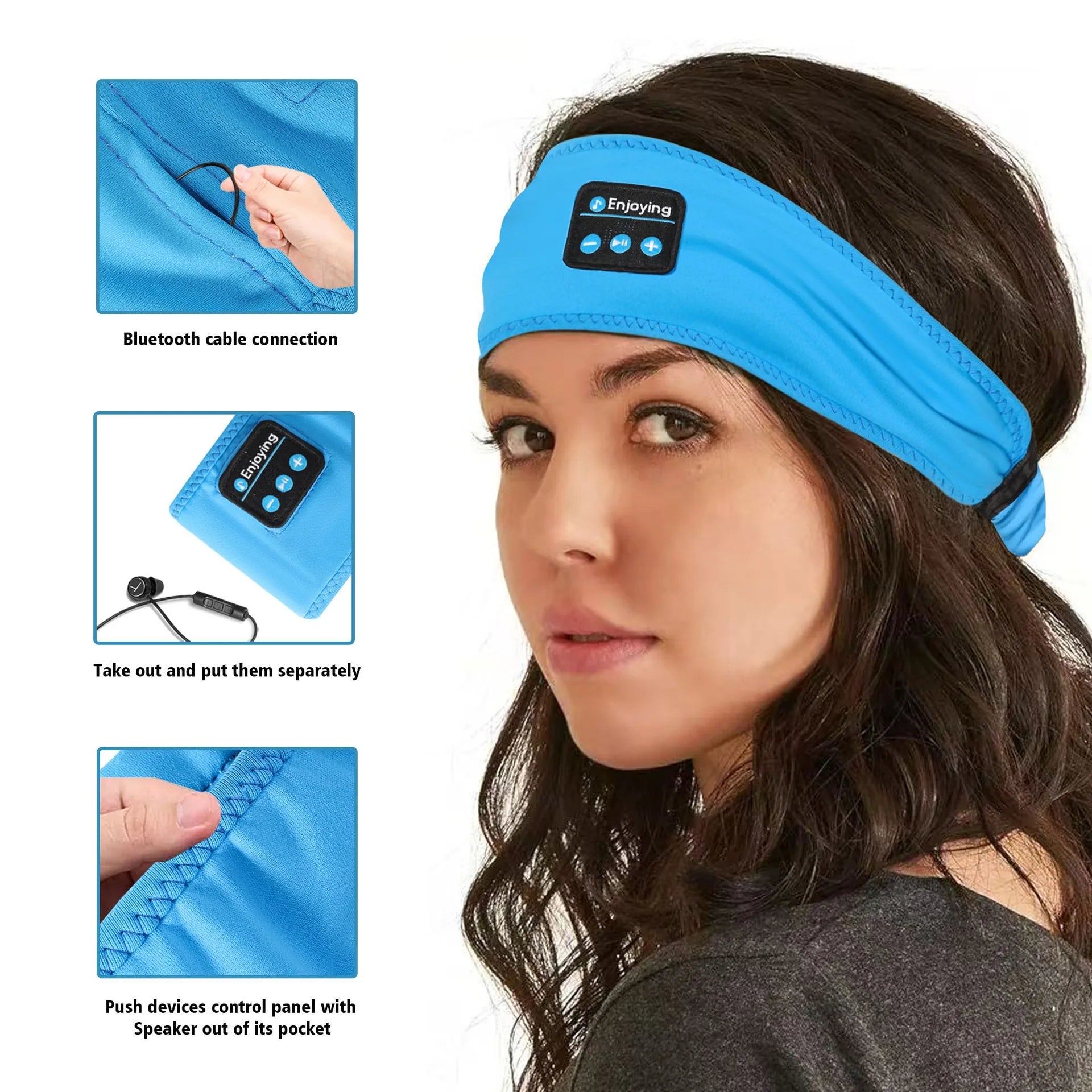 HYE Bluetooth Earphones  Headband Elastic Wireless Headphones