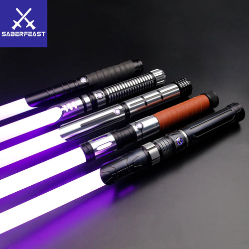 Heavy Dueling RGB Laser Sword Metal Hilt Smooth Swing Lightsaber