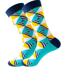 Happy Colorful Striped Combed Cotton Socks