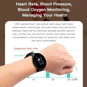 D18 Blood Pressure Monitoring Waterproof Digital Watch for Apple Watch Band