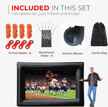 Outdoor Giant Inflatable Blow Up Home Theater Projection Screen With Blower & Accessories