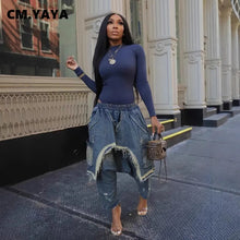 CM.YAYA Ripped Out Hole Denim Pants