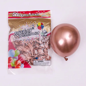 50 pcs 5" Chrome Metallic Helium Balloons