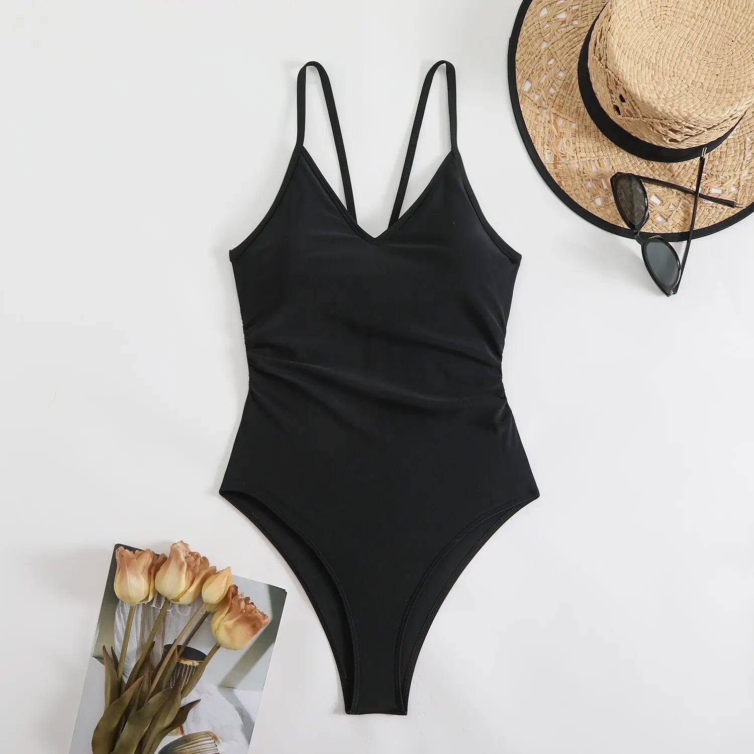 One Piece High Leg Bathing Suit