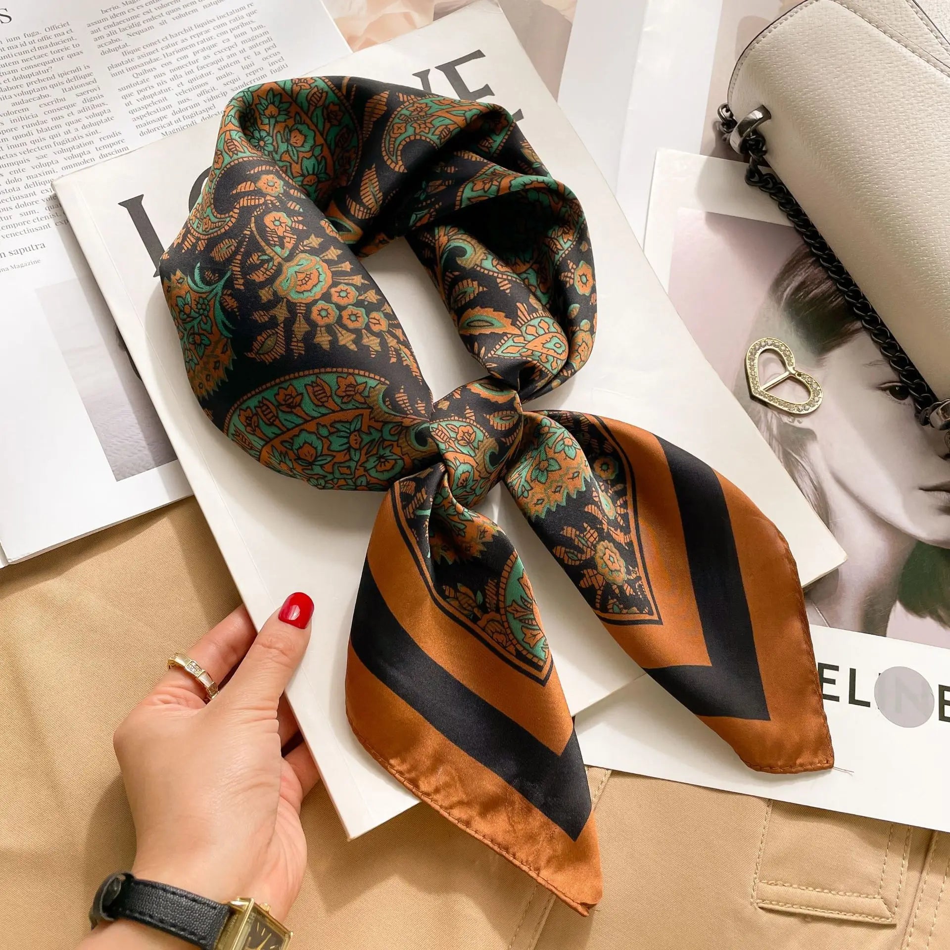 Printed Pashmina Silk Scarf