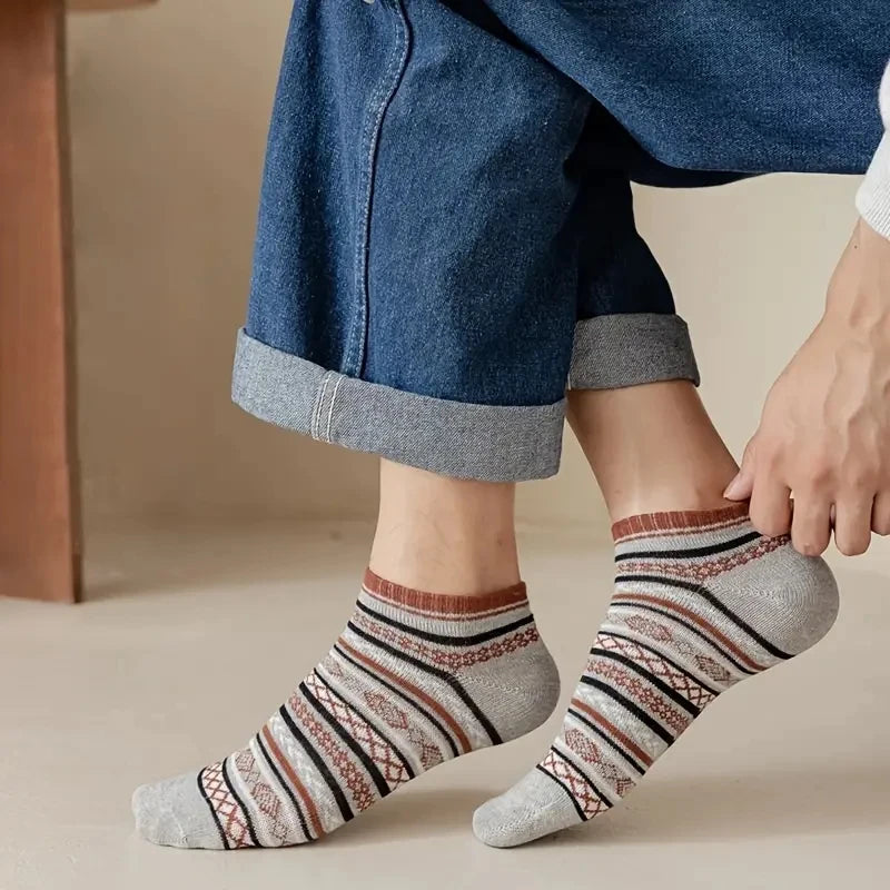 5 Pairs Japanese Vintage Ankle Socks