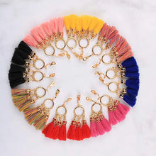 Trendy Bohemian Statement Tassel Clip On Earrings