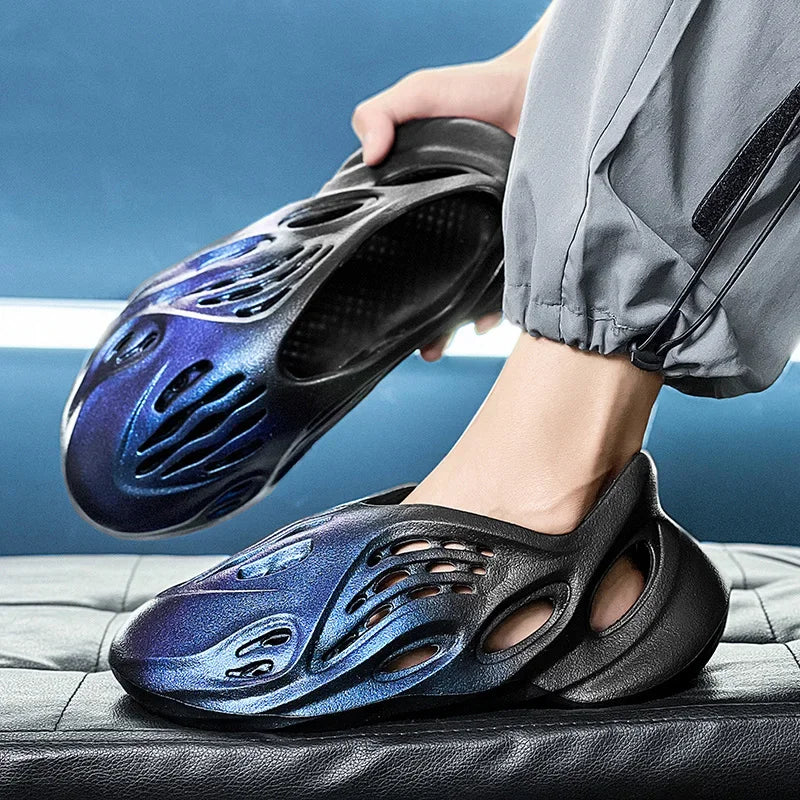 Beach Hole Anti Slip Tie Dyed Designer Shoes