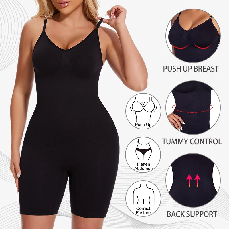 Tank Top Style Tummy Control Full Body Anti Chafing Shaper