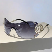 KLASSNUM Rimless Stylish Gradient Lens Metal Frame Eyewear