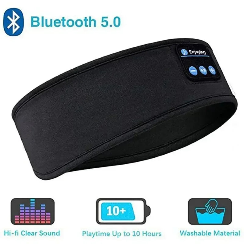 Bluetooth 5.0 Elastic Wireless Headphones Eye Mask
