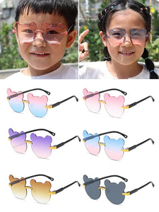 Cartoon Bear Rimless Sunglasses