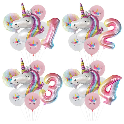 7pcs Unicorn Themed Party Balloons