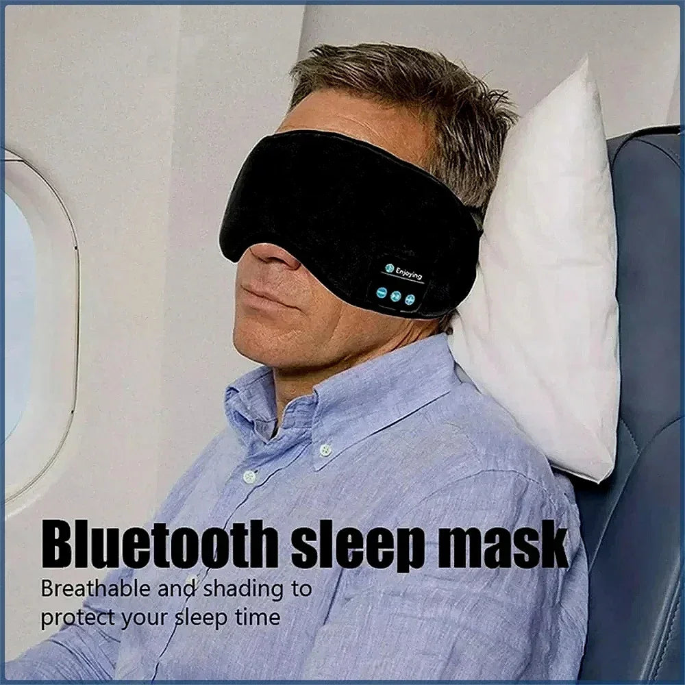Bluetooth Headband Elastic Wireless Eye Mask Blackout Noise Cancellation