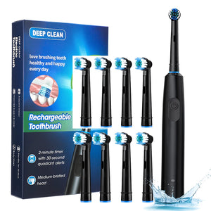 Electric Rotary Tooth Brush With Timer and 8 Heads