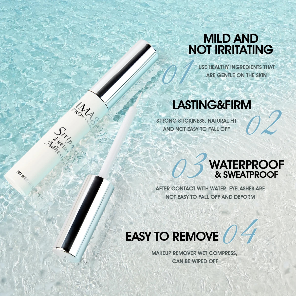 IMAGIC 5ML Eyelash Waterproof Long Lasting Quick Dry Extension Easy Removal Glue Primer