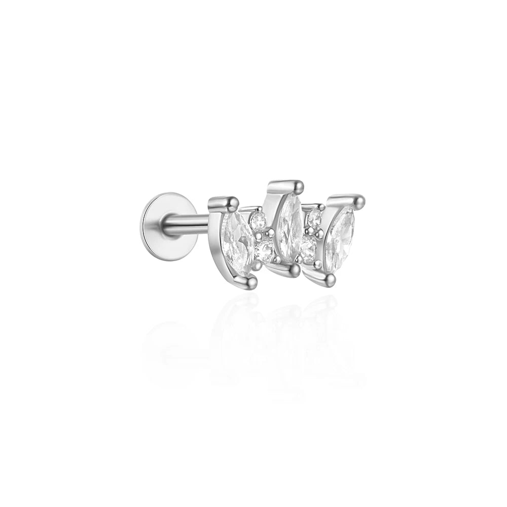 CANNER Simple Flat Head Pierced Stud Earrings
