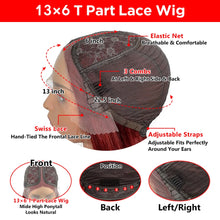 Peruvian Burgundy HD Transparent Short Bob Human Hair Wigs