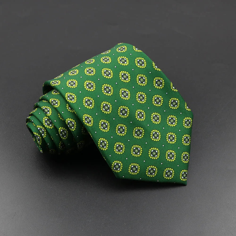 Silk 7.5cm Soft Colorful Novelty Necktie