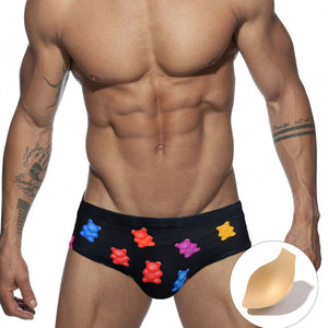 Colored Hearts Slim Fit Swimming Briefs