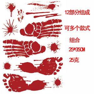 Halloween Bloody Wall Stickers Decorations